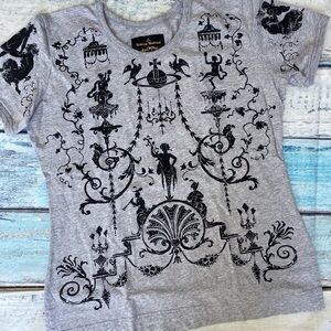 Vivienne Westwood Anglomania Gray Graphic Kids Shirt